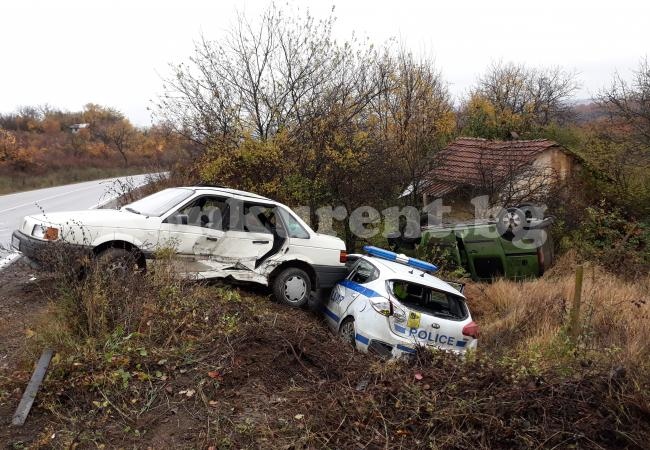 Вижте кой е виновен за катастрофата с патрулка край Враца СНИМКИ