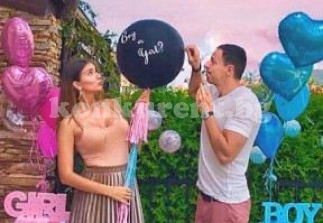 Богданска обяви с балон какъв е полът на бебето й