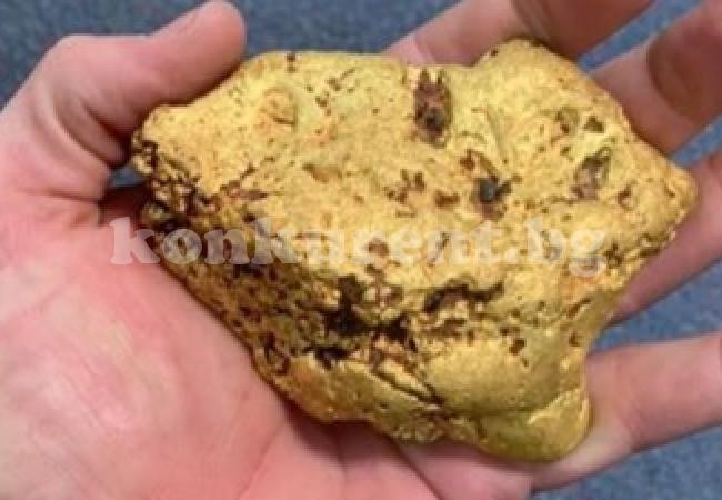 Австралиец откри с металотърсач 1,4-килограмова златна буца