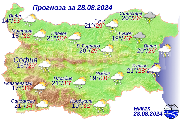 Ето какво ще бъде времето днес