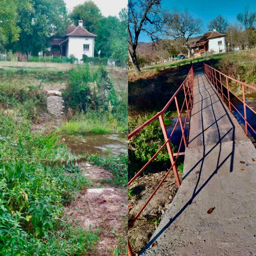 Ремонтиран е  мостът в село Черкаски