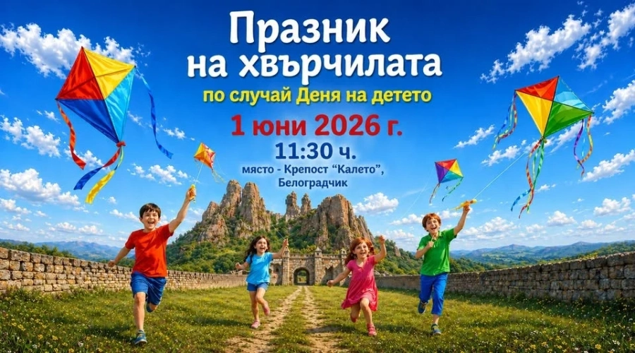 Празник на хвърчилата в Белоградчик 2026 – 1 юни на крепост „Калето“
