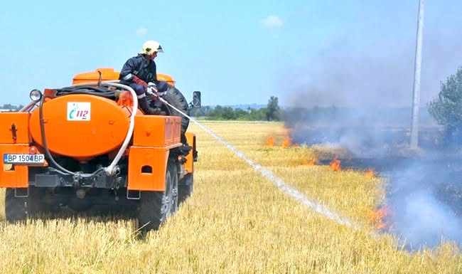РСПБЗН - Мездра призовава за повишено внимание по време на жътвената кампания