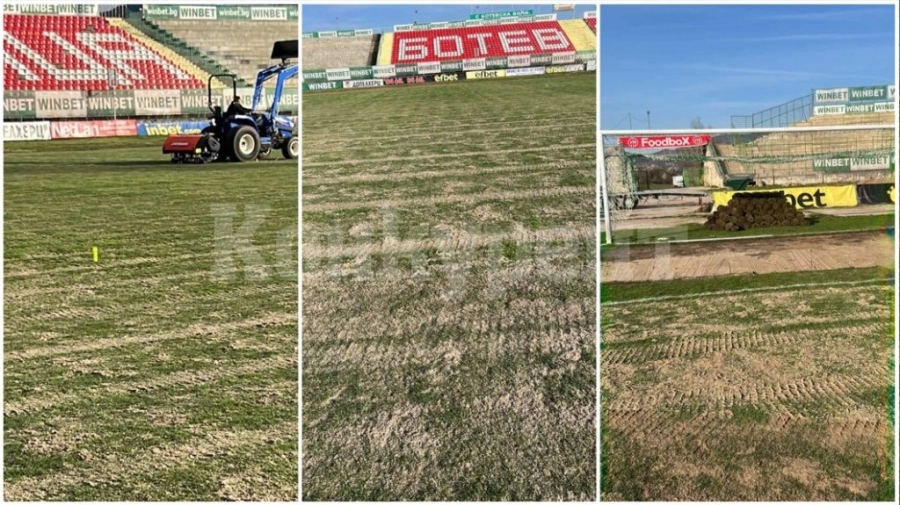 Ремонтират терена на стадиона във Враца през паузата 