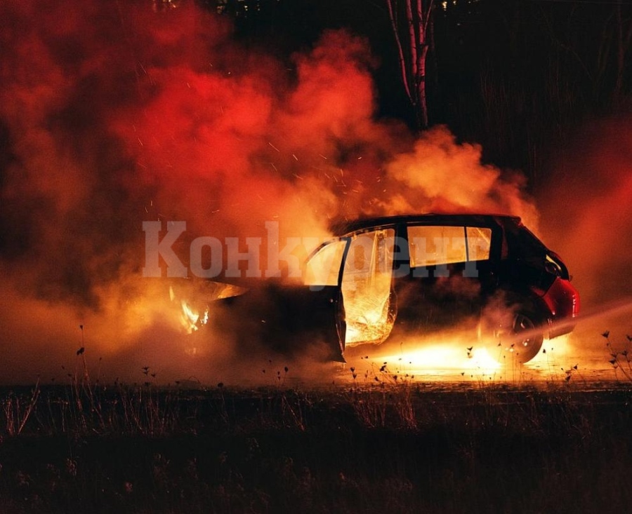 Кола горя във Врачанско