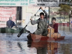 В руската Курганска област се наблюдава рязко покачване на нивото на водата