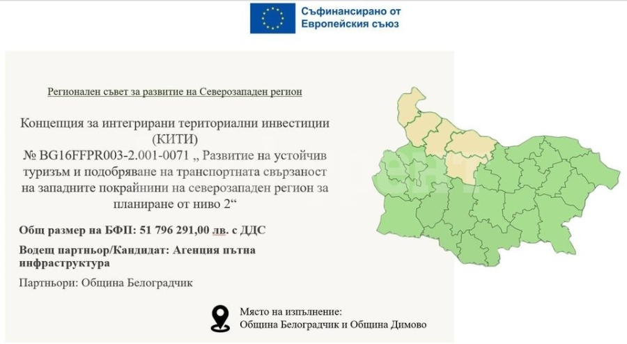 Над 90 милиона лева ще се усвоят в област в Видин от четирите концепции за интегрирани инвестиции