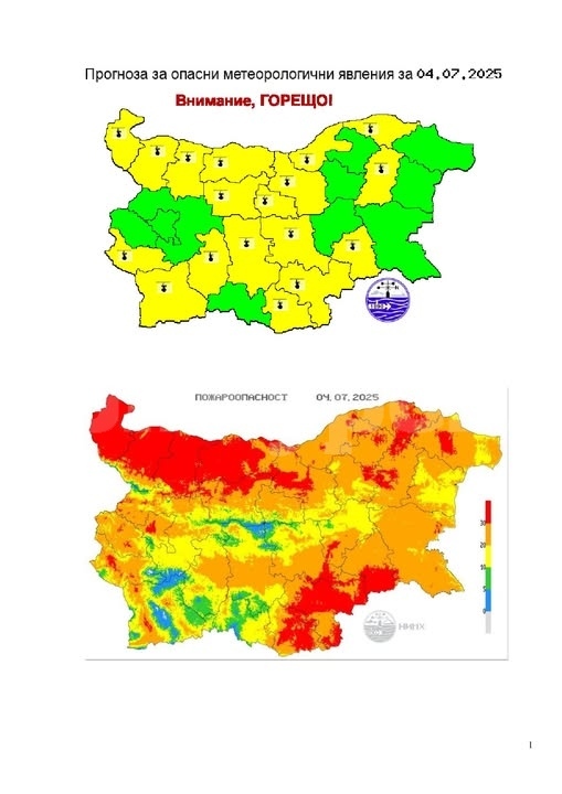 Жълт код за високи температури, община Козлодуй с апел към гражданите