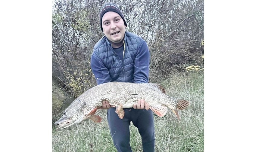 Николай от Крива бара извади от Огоста еднометрова щука