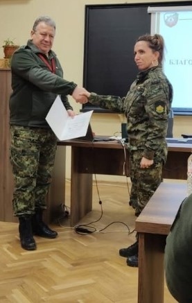 Наградиха началник сектор във Военно окръжие Враца