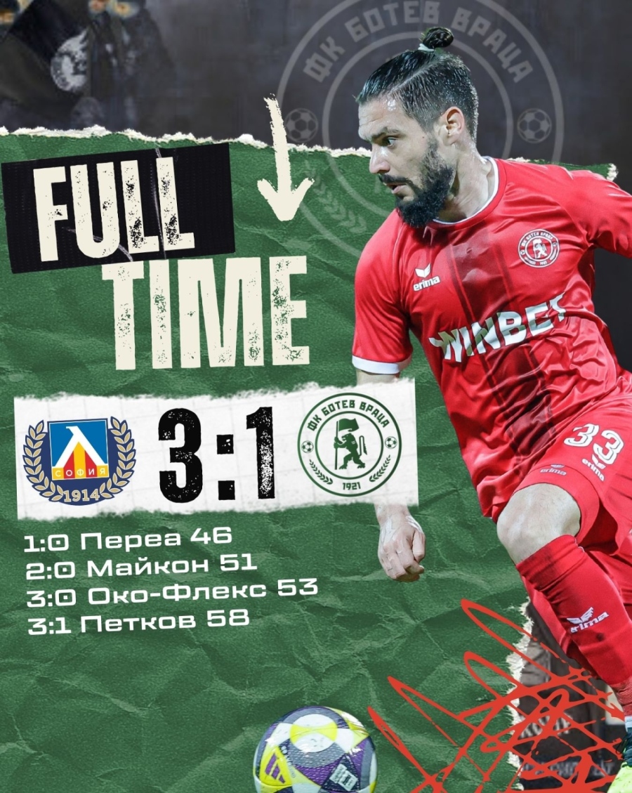 Ботев загуби гостуването си на Левски с 1:3