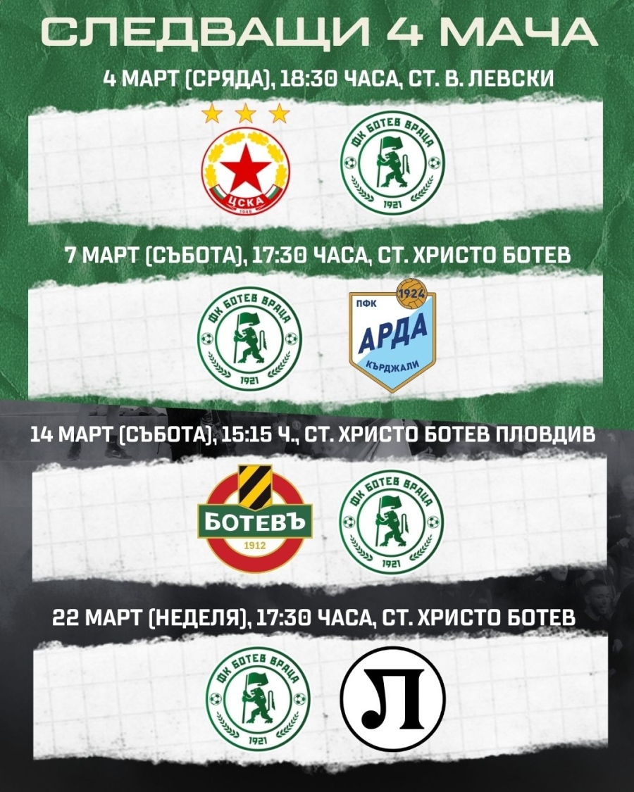 Ясни са съдиите за следващия мач на \