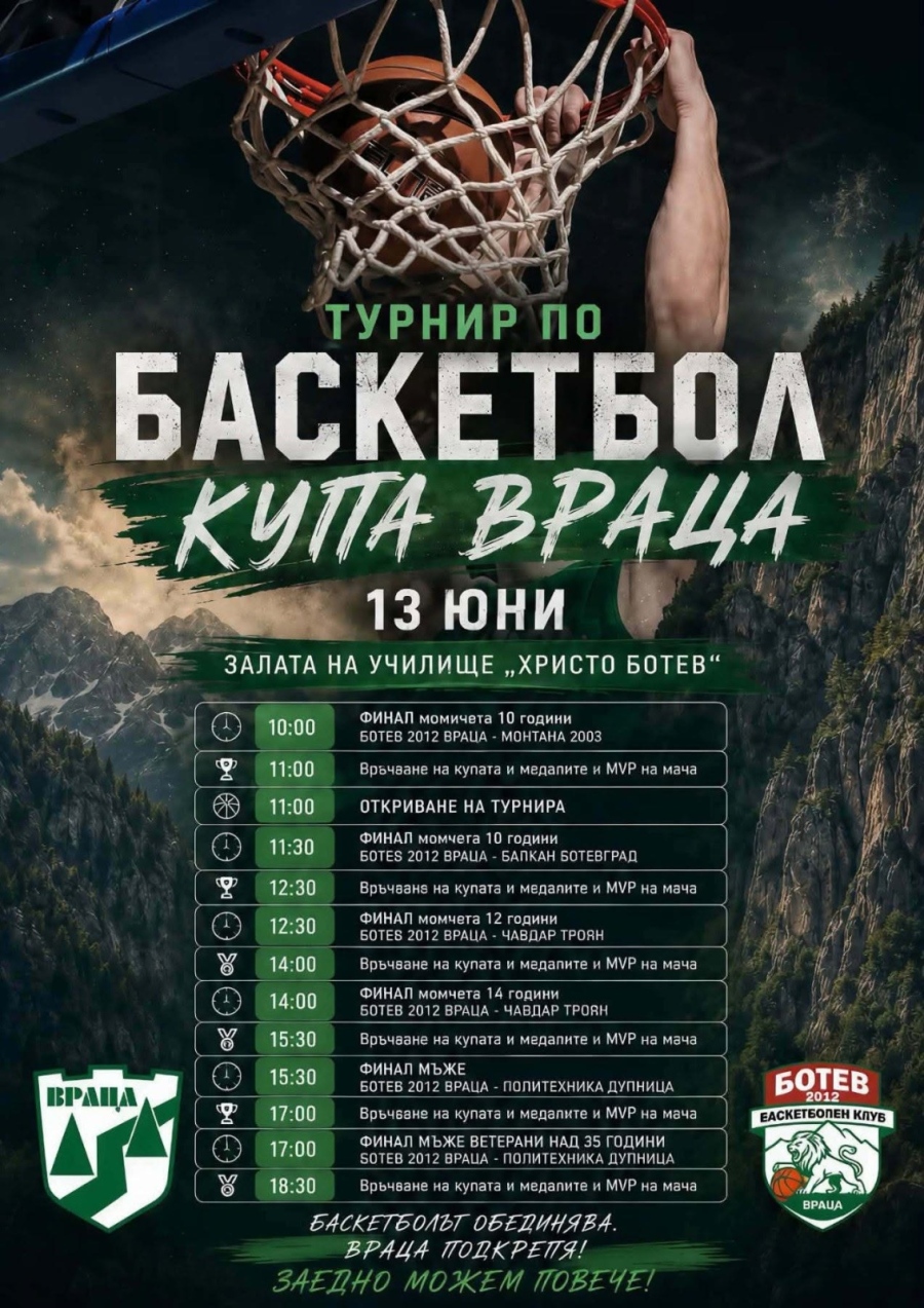 Тази събота играем баскетбол във Враца!