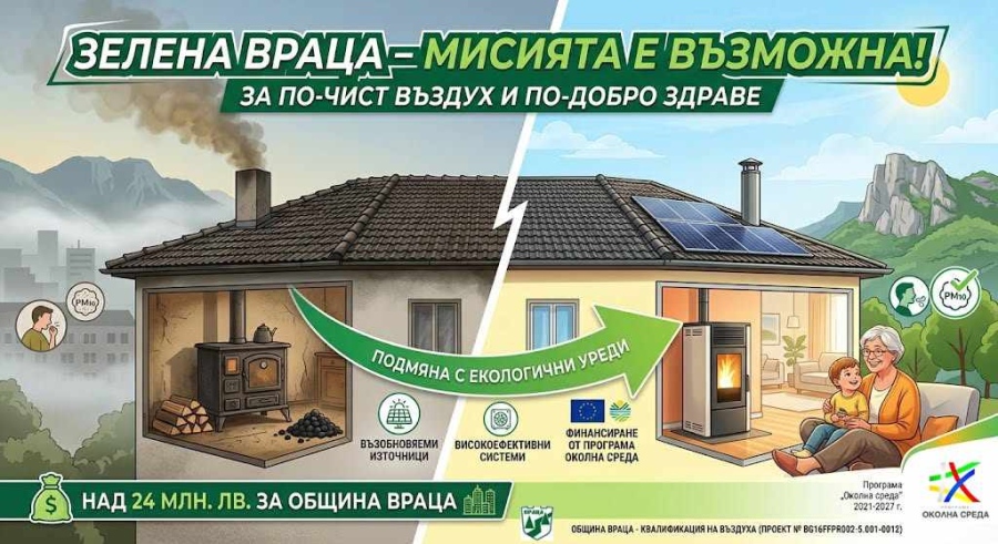 Стартира ЧЕТВЪРТАТА ПОКАНА по проект „Зелена Враца – мисията е възможна!