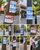 Глобяват нарушители за лепене на реклами по дървета и стълбове в Монтана