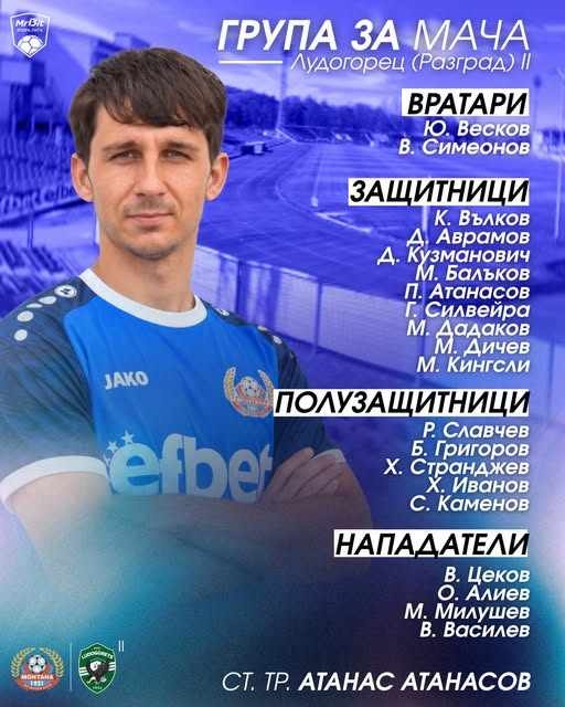 Монтана с ново попълнение за мача с Лудогорец II