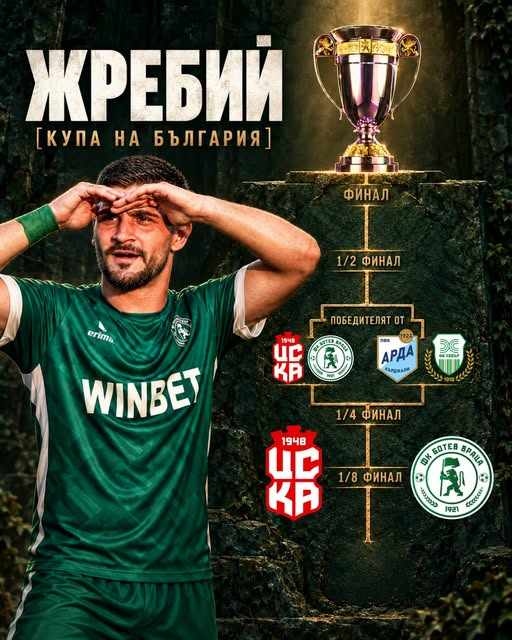 „Ботев“ (Враца) гостува на „ЦСКА 1948“ на четвъртфиналите за Купата на България